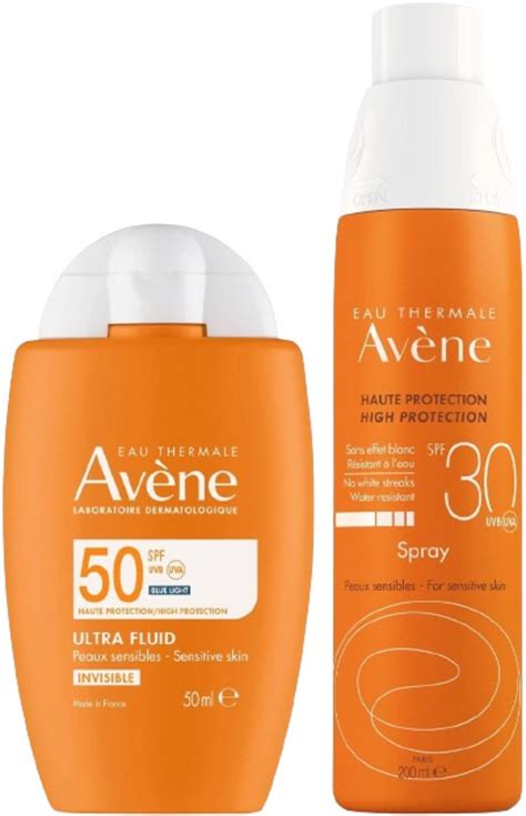 Avène Sun Комплект - Флуид за лице Invisible SPF50 и Слънцезащитен ...