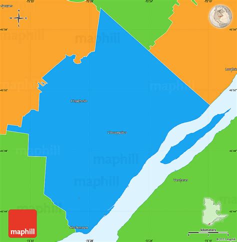 Political Simple Map Of L Assomption