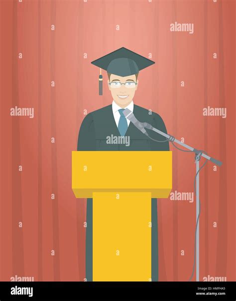 Cartoon Graduate Man Graduation Gown Hi Res Stock Photography And