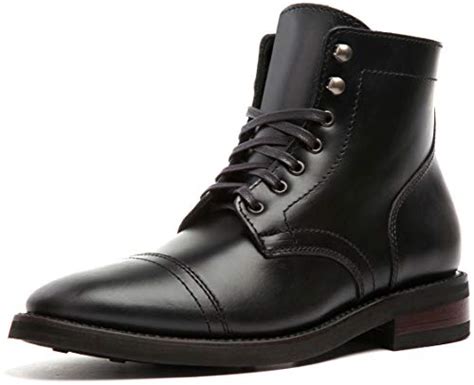 Thursday Boot Company Men’s Captain Cap Toe Leather Boots, Black, 10.5 ...