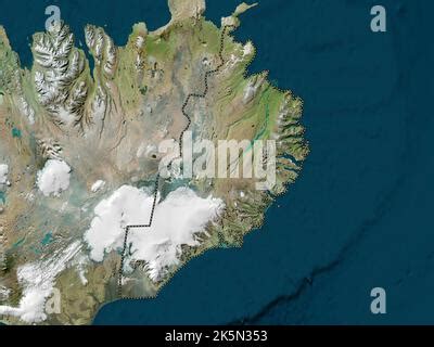 Austurland región de Islandia Mapa satelital de alta resolución