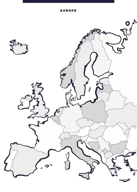 Vetores E Ilustrações De Desenho Mapa Europa Para Download Gratuito