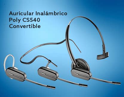 Poly Cs Auricular Inal Mbrico Tecnitr N Telecomunicaiones