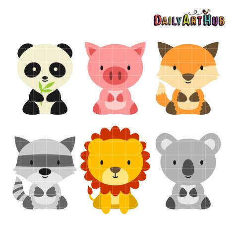 Baby Animals Clip Art Set Daily Art Hub Graphics Alphabets And Svg