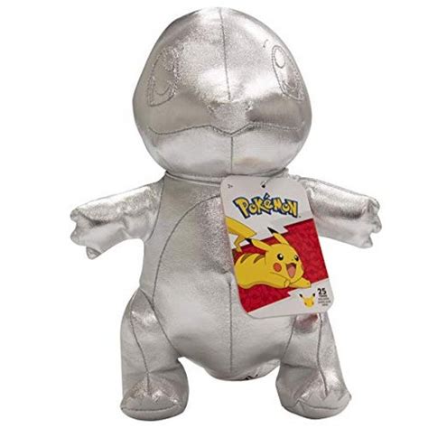 Pokemon 25th Celebration 8" Silver Charmander Plush - Limited Edition Shiny Silver Dinosaur ...