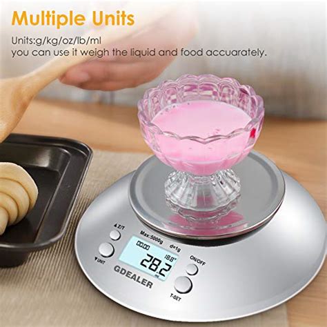 GDEALER DS4 Digital 11lb 5kg Accuracy Food Multifunction Kitchen Scale