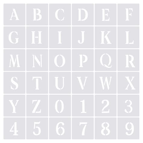 Uxcell Inch Letter Number Stencils Width Reusable Alphabet Numbers