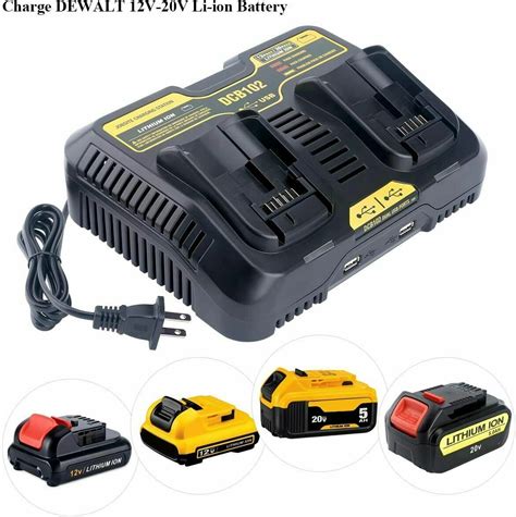 For Dewalt Dcb Dual Twin Port Fast Battery Charger V V Dcb