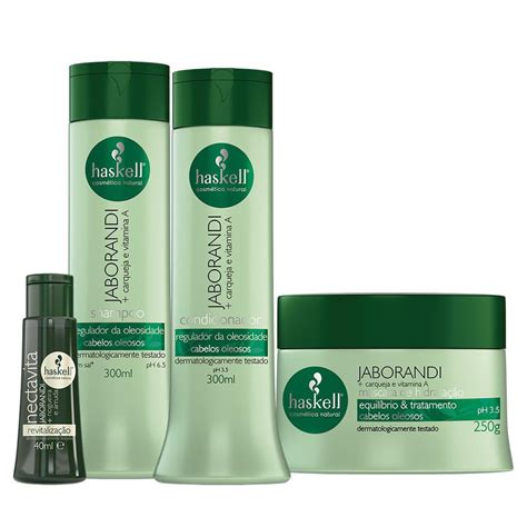 Kit Shampoo Condicionador Mascara Tõnico Jaborandi Haskell Submarino