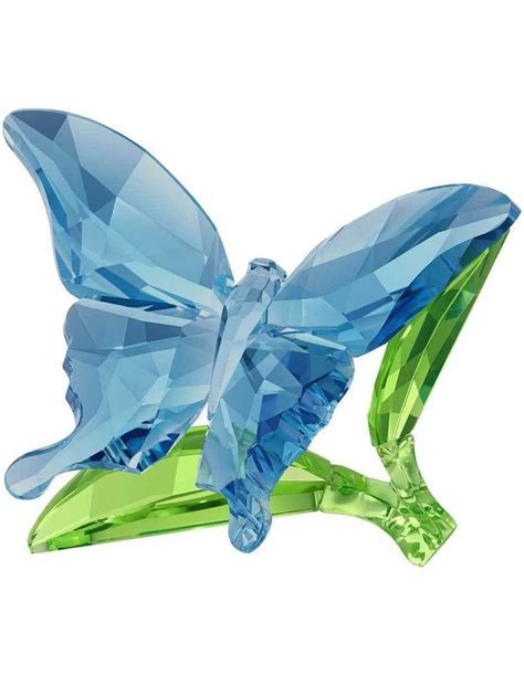 Swarovski Crystal Figurine Butterfly On Leaves Color 5136834 Swarovski Crystal Figurines