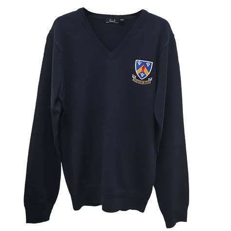 St Edmund Arrowsmith Ccfl Unisex Knitted Pullover Navy Topform