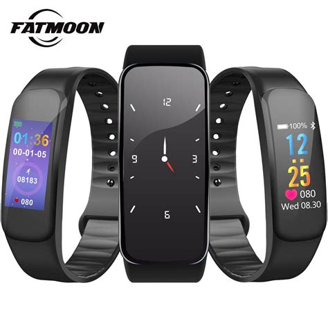 Fatmoon C Smart Bracelet Oled Screen Touchpad Blood Heart Rate