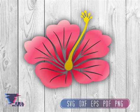 Hawaiian Flowers Svg Hawaiian Flower Svg Hibiscus Svg Etsy