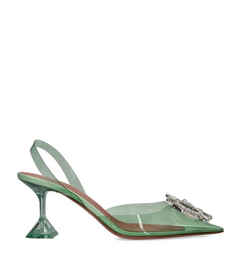 AMINA MUADDI Glass Begum Slingback Pumps 70 In Green Lyst UK