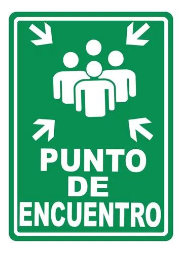 Señalización Aviso Metálico Punto De Encuentro 20x15 Cms Cuotas sin