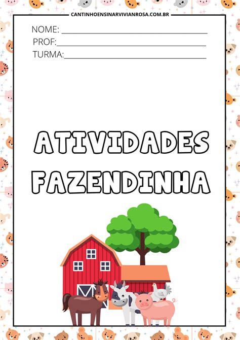 Atividades Fazendinha Para Alfabetiza O Cantinho Ensinar