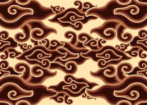 Brown Pattern Megamendung Batik Cirebon Vector Art At Vecteezy