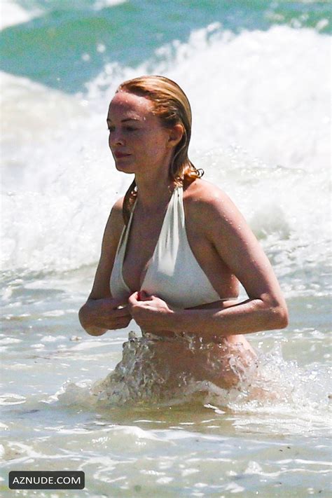 Heather Graham Enjoys Her Vacation In A Stunning White Two Piece Bikini Aznude