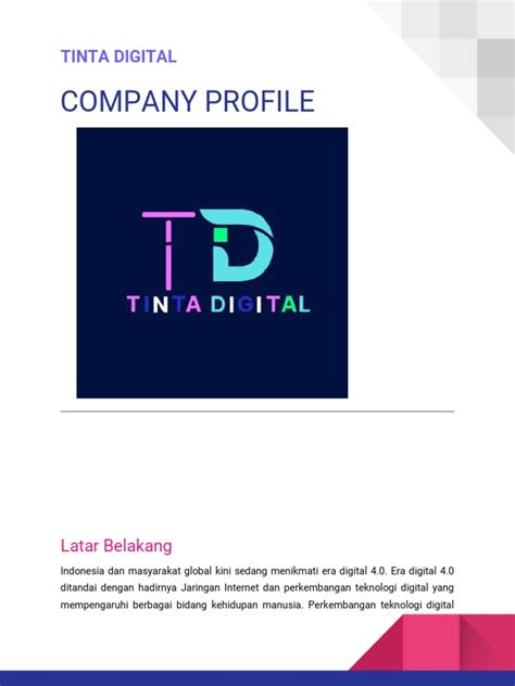 Proposal Company Profile Tinta Digital Pdf