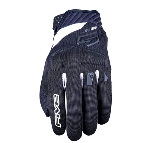 Gants moto été RS3 EVO WOMAN FIVE GLOVES NOIR BLANC Motoshopping