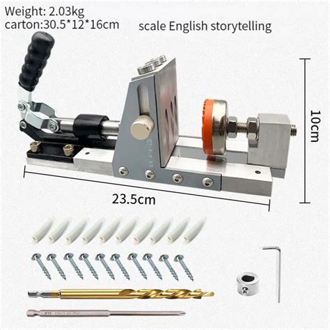 Wholesale Aluminum Alloy Pocket Hole Screw Jig With Oblique Drill Angle