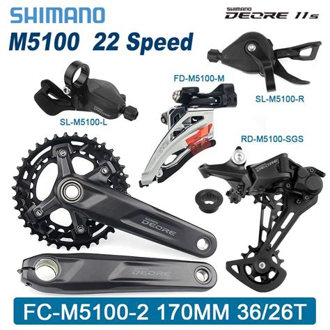 Shimano Platos Y Bielas Deore M5100 Para Bicicleta De Monta A 22