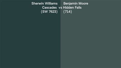 Sherwin Williams Cascades Sw 7623 Vs Benjamin Moore Hidden Falls 714