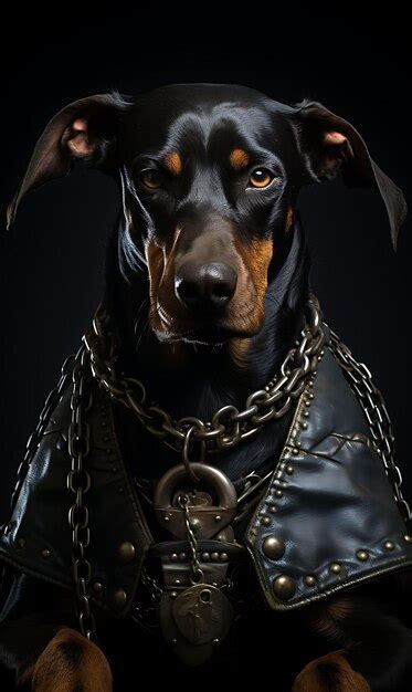 Premium Photo Portrait Of Doberman Pinscher Black And Tan Pirate
