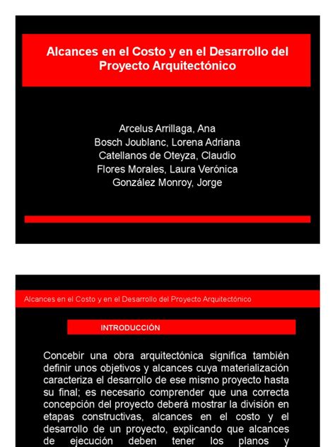 Costos En Proyecto Arquitectónico Pdf Presupuesto Diseño