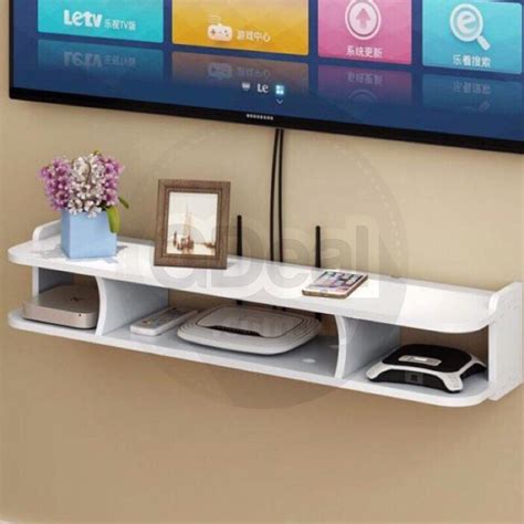 Shelf Router Rack Wifi Modem Storage Dvd Player Tv Rack Router Holder Wall Mount Drawer Punch