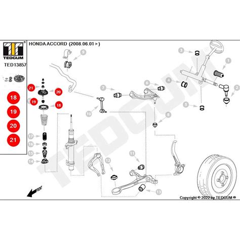 Suport Amortizor Superior Fata Tedgum Pentru Honda Accord Emag Ro