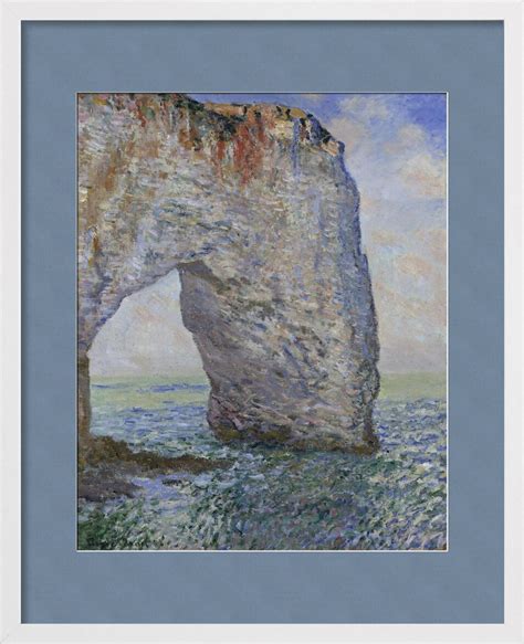 The Manneporte Near Tretat Claude Monet Art Print Framed By Aux