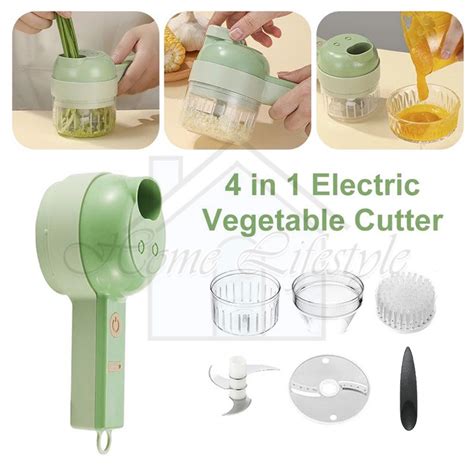 Jual Food Chopper Electric 4 In 1 Blender Portable Penggiling Bumbu