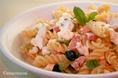 Pasta fredda alla greca Ricetta primo estivo io cucino così