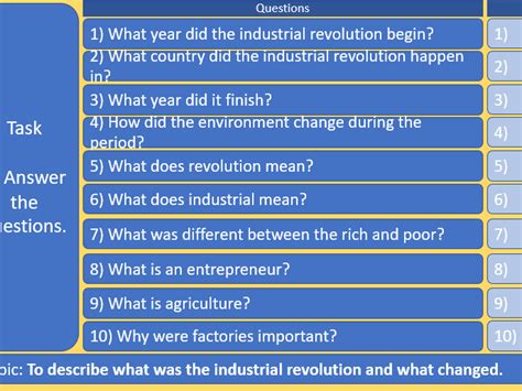 Industrial Revolution Quiz Booklet Teaching Resources