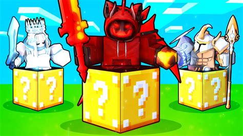 Bedwars But Lucky Blocks Choose My Kit Roblox Bedwars Youtube