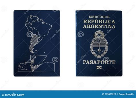 Passport Of Argentina Seen From The Front And From The Back Isolated Stock Image Image Of