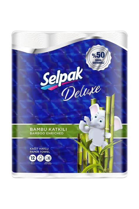 Selpak Deluxe Bambu Katkılı Kağıt Havlu 12Li Marko Süpermarket