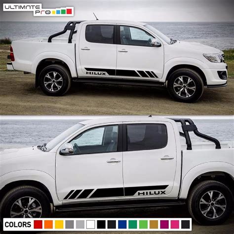 Decal Graphic Vinyl Sticker Side Stripe Kit For Toyota Hilux VIGO Door