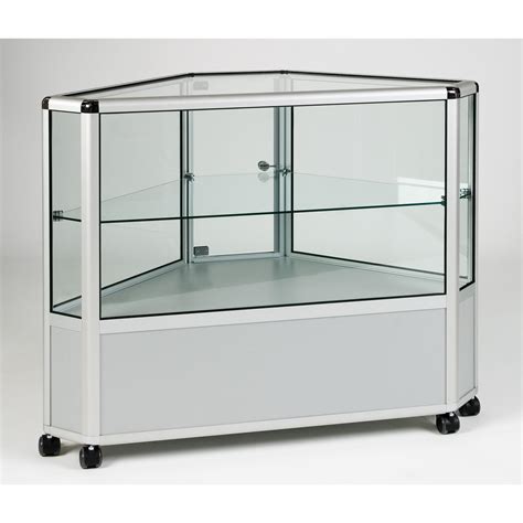 Ub023h Counter 23 Display Corner Showcase Aluminium And Glass