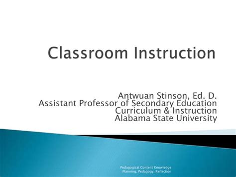 Classroom Instruction Ppt