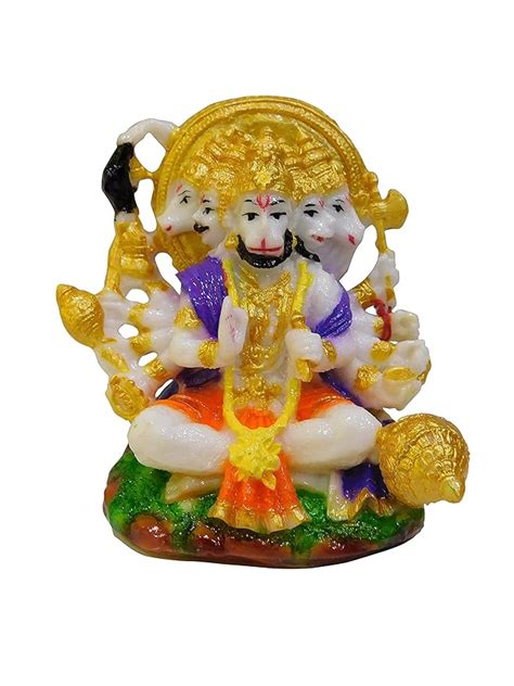 Buy Panchmukhi Hanuman Idol Home Décor Marble Panchmukhi Hanuman Statue