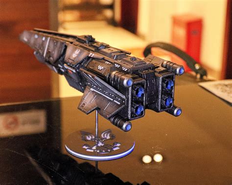 Halo Unsc 3d Printed Warship Halberd Class Destroyer Model Ship Self