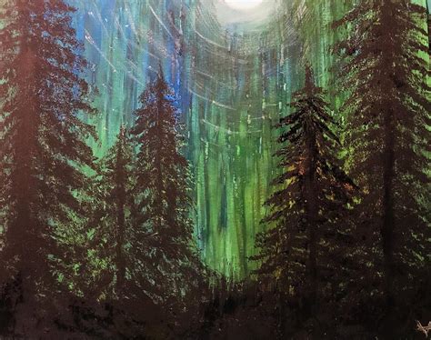 Night In The Forest Painting By Vilislava Ivanova Fine Art America