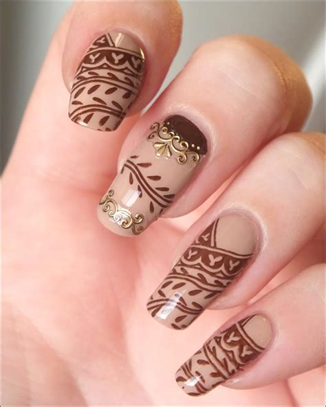 Henna Inspired Nail Art Designs