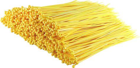 GTSE 8 Yellow Zip Ties 1 000 Bulk Pack 50lb Strength UV Resistant