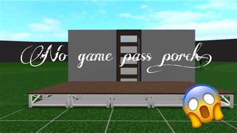 How To Make No Gamepass Pass Porch In Bloxburg Bunny Blox Youtube