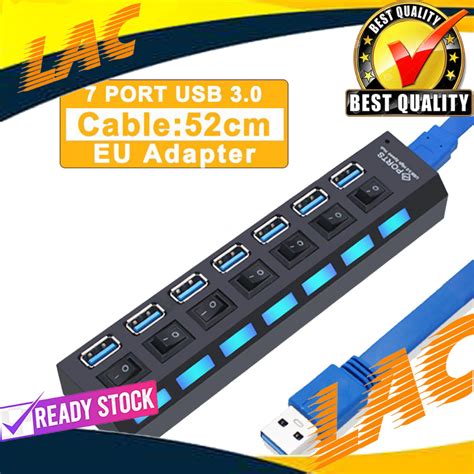 Jual Usb Hub 7 Port Saklar USB 3 0 Usb Hub 7 Port On Off Shopee