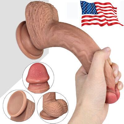 Silicone Realistic Huge Dildo Suction Cup Anal Vagina Sex Toy For