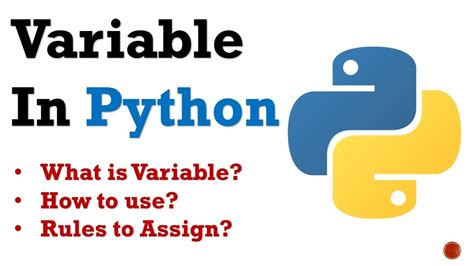 Variables In Python How To Assign And Rules For Assigning Variables Youtube